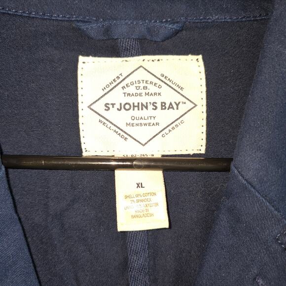 St. John's Bay Navy Blue Men's Jacket - Picture 4 of 11